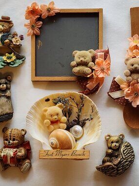 Vintage Lot of 9 Bear Refrigerator Magnets  For Bear Lovers